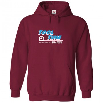 Tool Time Sponsored By Binford Classic Unisex Kids and Adults Pullover Hoodie for Sitcom Fans